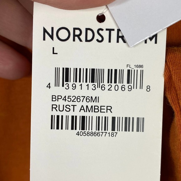 BP. Cropped TShirt Large Womens Orange Short Sleeve Distressed Front Pocket - Picture 6 of 11